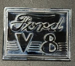 1940 Ford Deluxe Trunk Lid Emblem 01A-7043370. Fixed Price $15.00.