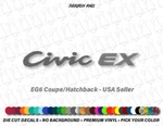 Civic Ex Rear Hatch Trunk Decal For 92-95 Honda Ef Eg Ek Restomod Sticker. Fixed Price $12.00.