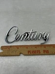 1975-77 Buick Century Chrome Metal Emblem/script 5.5" 1248130 All Pins Intact Vg. Fixed Price $20.01.