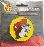 Buc-ee's Logo Chrome Emblem, 3-INCH, Yellow. Fixed Price $18.99.