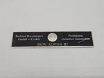 Bmw Alpina B7 Headliner Roof Burkard Bovensiepen Produktion Emblem Plaque Oem. Fixed Price $85.00.