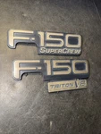 98 03 Ford Truck F150 Fender Emblems Pair F65B-16B114-AB Triton V8 Oem. Fixed Price $29.95.