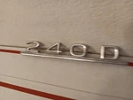 Mercedes Benz W123 240D Rear Badge Emblem Genuine Oem Aluminum German Mbz. Fixed Price $9.00.