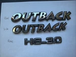 2000-04 Subaru Outback H6.3.0 Chrome Side Door,trunk Emblems Logo Badge Set Oem. Fixed Price $23.74.