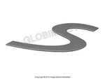 Porsche 996 Carrera Steel Grey Decklid Emblem 's' Genuine New + 1 Year Warranty. Fixed Price $56.00.