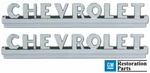 50-52 Chevy Advance Design Truck "chevrolet" Side Hood Emblems Gm Lic. Fixed Price $72.95.
