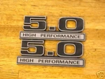 5.0 High Performance Emblems - Black. Fixed Price $19.99.