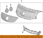 Gm Oem 14-17 Regal Front Bumper Grille Components-emblem 22867563. Fixed Price $65.19.