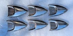 1952 Set Of 6 - Packard Rear Fender Louvre Accessory, Quarter Panel Trim. Fixed Price $175.00.