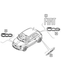 Genuine Mopar 500E Nameplate 7TM17U00AA. Fixed Price $38.61.