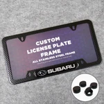 Subaru Sport Front Rear Carbon Fiber Texture Style License Plate Frame Cover. Fixed Price $34.99.