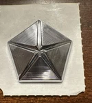 Nos Mopar Dodge Plymouth Chrysler Silver Fender Pentastar Emblem Stick On. Fixed Price $18.00.