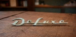 1948 1952 Chevrolet Deluxe Emblem 8.5" #4610435 Original Crusty Ugly Survivor. Fixed Price $17.95.