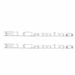 New Pair Of Front Fender Emblem Trim Parts Fits 71-75 Chevrolet El Camino 4876. Fixed Price $179.00.