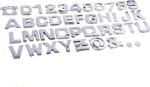 Cosmos 40 Pcs Silver Tone Plastic Car Letters Number Sticker 3D Emblem Trim Badg. Fixed Price $12.72.