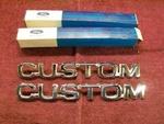 1980-1981 Ford Pickup Custom Front Fender Emblems, Nos E0TZ-16720-CA. Fixed Price $50.00.