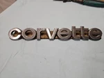 1979-1982 Corvette Used Original Gm 14016100 Rear Bumper Emblem With Plate/nuts. Fixed Price $86.20.