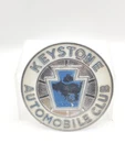 Vintage Keystone Automobile Club Enamel Round License Emblem 3/4". Fixed Price $30.00.