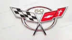 Chrome Rear Deck Lid 50TH Anniversary Cross Flags Emblem 1997-2004 C5. Fixed Price $23.80.