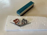 Nos 1962-1963 Corvette Fender Emblem GM#3792000 Post On Back Had Nuts Put. Fixed Price $39.99.