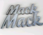 Mack Script Hood Emblems Pair Lot Of Part # 27RU2127A. Fixed Price $75.00.