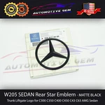 W205 Sedan Mercedes Matte Black Star Emblem Rear Trunk Lid Logo Badge Amg C300. Fixed Price $32.99.