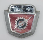 Ford Hood Emblem Vintage Distressed Ornament BACAA-16637-A Chrome 1950S 750. Fixed Price $75.00.
