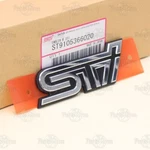 Genuine Jdm Subaru Rear Badge Logo Sti Silver Black Chrome Emblem ST9105366020. Fixed Price $43.20.