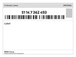 Genuine Bmw Label 51-14-7-362-493 New. Fixed Price $68.01.