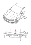 Genuine Audi A5 S5 Coupe Sportback Sp. Emblem 8W6853742AT94. Fixed Price $78.42.