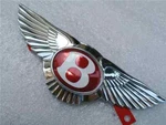 Bentley Continental Gtc Flying Spur Emblem Front Grille Wing Red Badge. Fixed Price $150.00.
