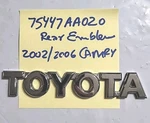 Toyota 75447 AA020 Rear Emblem. Oem Refurbished. 2002/2006 Camry. Fixed Price $10.00.