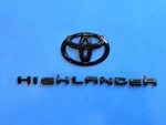 2PC Kit Gloss Black Toyota Logo Highlander Overlay Emblem Fit 2020-25. Fixed Price $57.30.