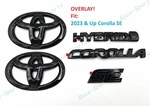 Overlay Gloss Black Front Rear Toyota Logo Hybrid Se Emblem 2023+COROLLA. Fixed Price $79.80.