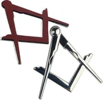 Masonic Master Square & Compass Cut Out Car Auto Metal Emblem Silver. Fixed Price $14.99.