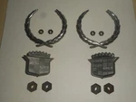 Cadillac Eldorado Car Emblems Chrome Ornaments Wreath Badges Auld Co 2 Pairs. Fixed Price $57.50.