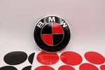 Black And Red Emblem Overlay Sticker Fits Hood Trunk Wheels Steering For Bmw. Fixed Price $9.89.