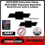 15-20 Tahoe Suburban Black/chrome Bowtie Grille & Liftgate Emblem Ami 96129KC. Fixed Price $120.00.
