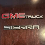 1992-1998 Gmc Sierra Truck Rear Tailgate Emblem Logo Badge Oem. Fixed Price $35.00.