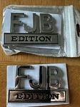 2 Chrome Fjb Edition 3D Badge Car Auto Truck Sticker Emblem Pair Metal Alloy. Fixed Price $19.99.