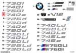 Genuine Bmw G11 G12 740EX Sedan Lettering 51147376814. Fixed Price $60.82.