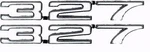 1968 Camaro 327 Front Fender Emblems, Gm Licensed Reproduction. Fixed Price $32.95.