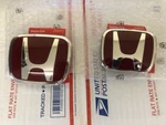 2PCS Set Honda Civic Coupe 2DR 12-15 Jdm Red Front Rear Type Grille Emblem. Fixed Price $49.00.