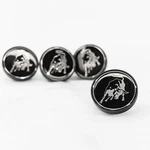 Lamborghini Diablo Center Cap Set Of 4 Oem Genuine Black With Chrome Raging Bull. Fixed Price $954.55.
