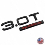 04-22 Audi Rear Trunk Lid 3.0T Quattro Nameplate Emblem Badge Black Red. Fixed Price $24.99.