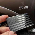 3"X 2" Usa Metal Flag Emblem For Cars (black, 1PCS). Fixed Price $8.00.