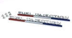 New Trim Parts Front Fuel Injection Emblem Pair / For 1963-64 Chevy C2 Corvette. Fixed Price $127.99.