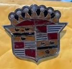 1954 Cadillac Hood Plastic Crest Chrome Bezel Complete Emblem 1461047, Rare. Fixed Price $188.00.