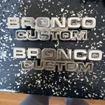 1978 1979 Ford Bronco Custom Emblems D8TB-98023A48-CW Oem With All Tabs. Fixed Price $65.00.