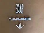 Saab 95 96 V4 Radiator Grille Emblem 730812 Badge & Trunk Pcs. Fixed Price $75.00.